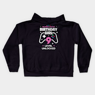 9th Birthday Girl Matching Video Gamer Birthday Kids Hoodie